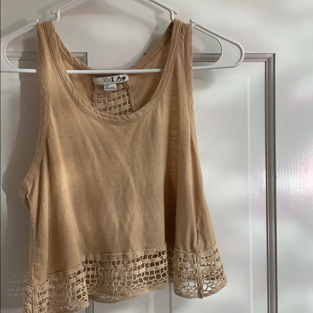 Tan crop top